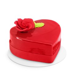 Frambuazlı Kalpli Yaş Pasta 12 Kişilik