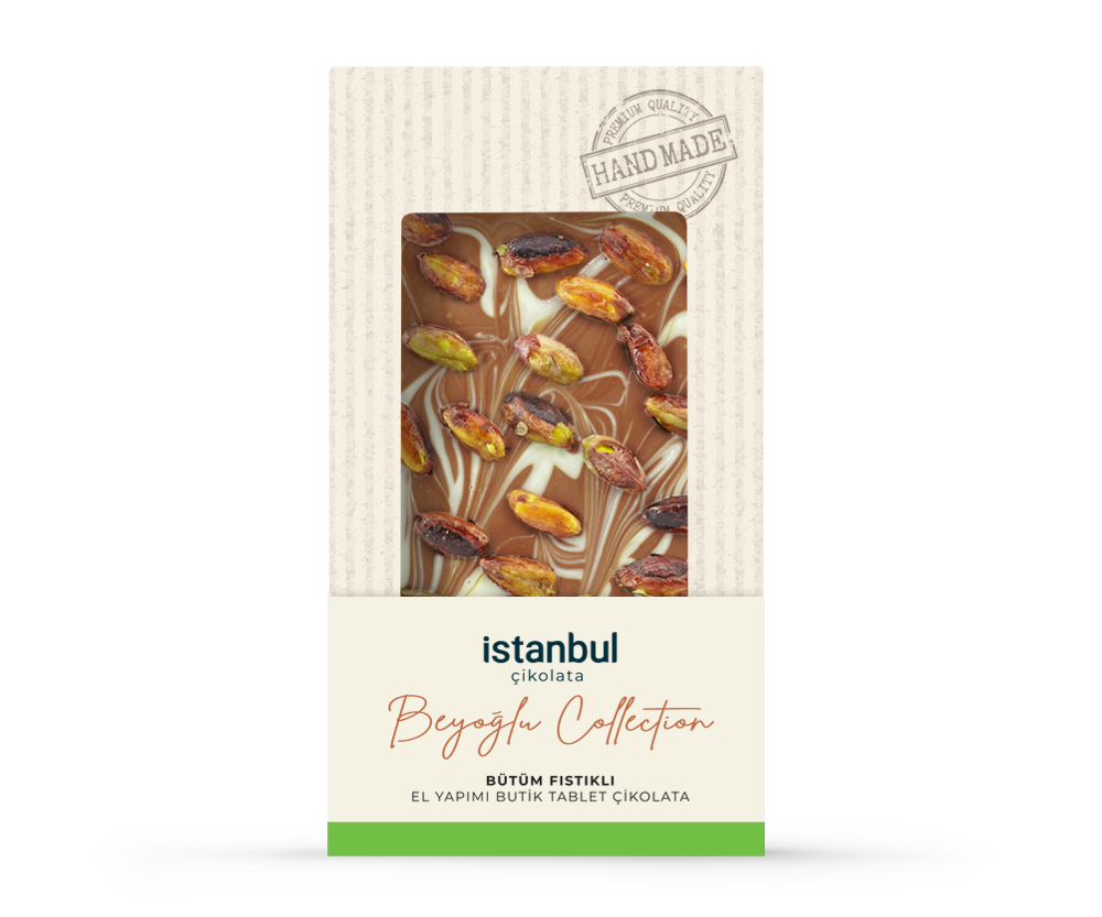 Beyoğlu Antep Fıstıklı Tablet Çikolata 100gr